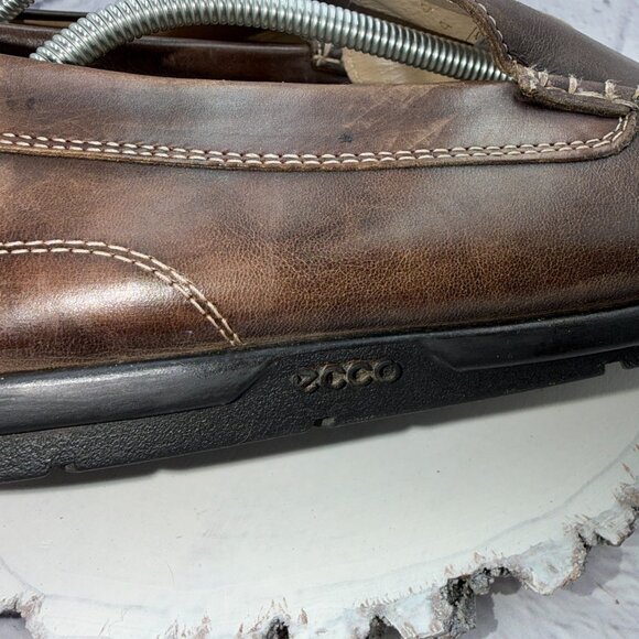 Ecco Classic Moc 2.0 Loafers Mens Driving Shoes Brown Leather Size 47 US 13 main image 11